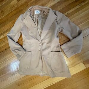 Vintage Patty Woodard Wool Light Brown Blazer